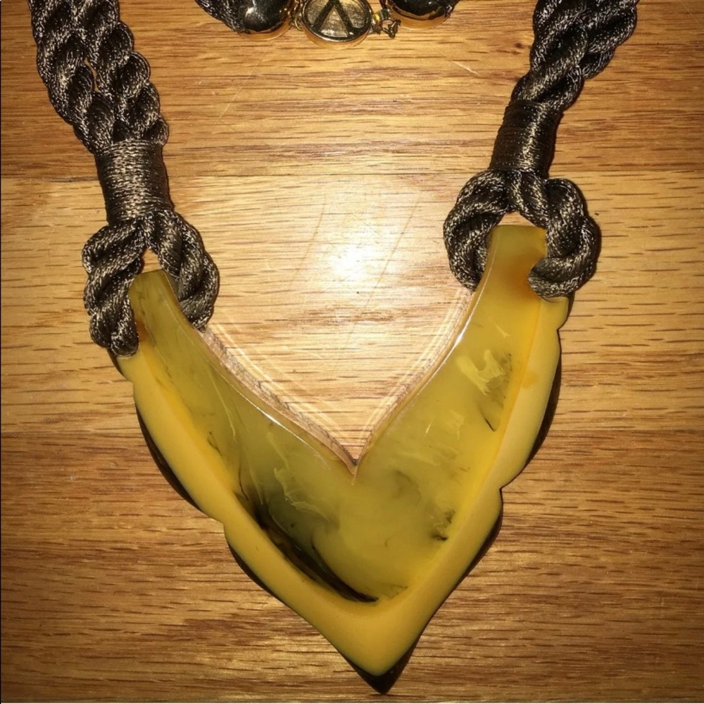 Vintage VALENTINO Laminated Bakelite Pendant 1970s